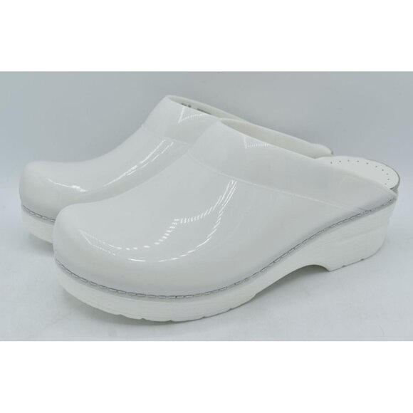 Dansko Womens Size US 7.5-8 EU 38 Sonja Translucent White Slip On Clogs Shoes - Picture 1 of 12